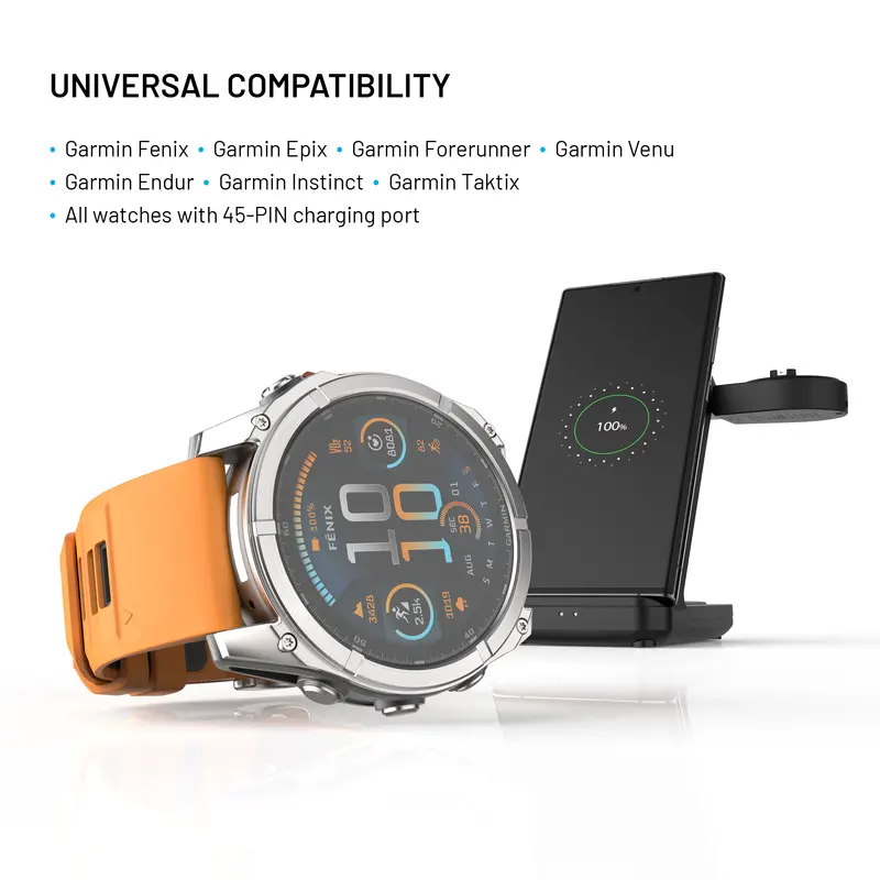 FIXED 3in1 trådløs opladningsstation til Garmin Sort - 8018109