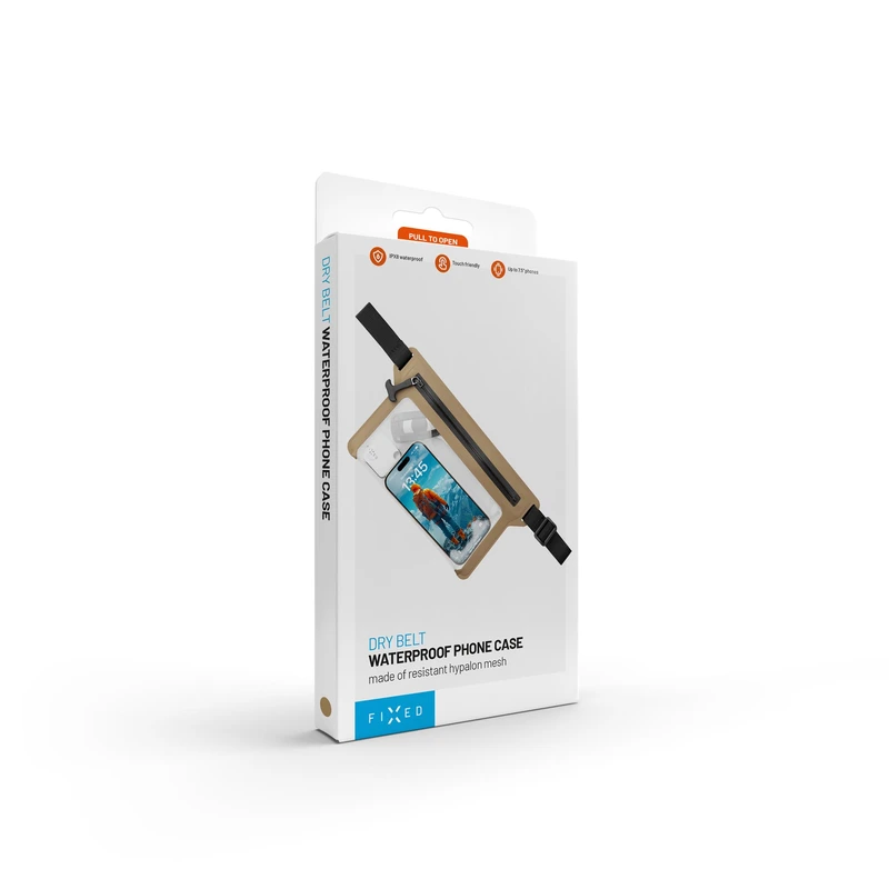 FIXED DRY BELT Vandtæt Smartphone-bæltetaske Khaki - 8018138