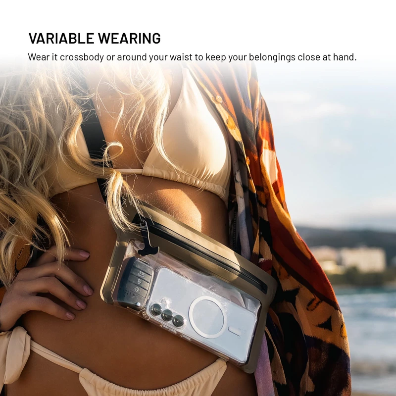 FIXED DRY BELT Vandtæt Smartphone-bæltetaske Khaki - 8018138