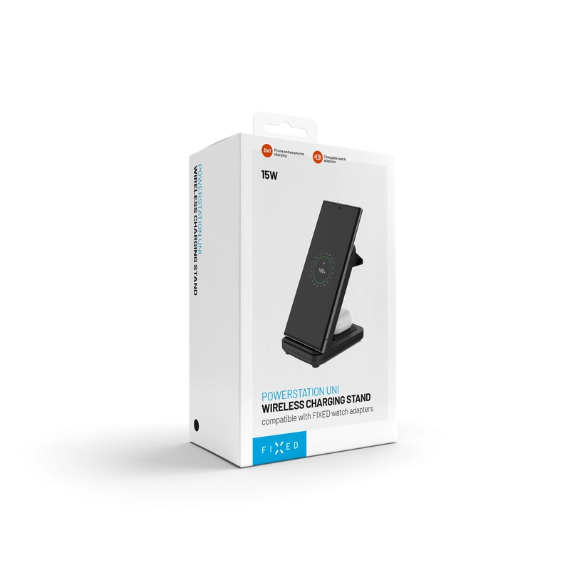 FIXED 2in1 Universal trådløs opladningsstation Sort - 8018207