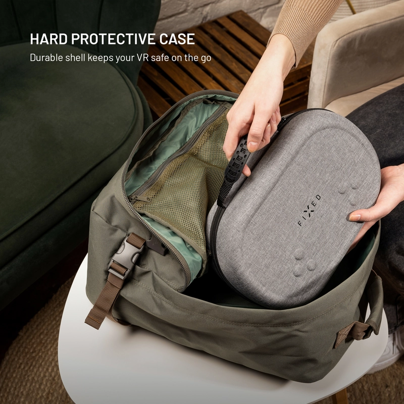 FIXED VR PROTECT Beskyttelsesetui til Meta Quest 3/3S Lysegrå - 8018210