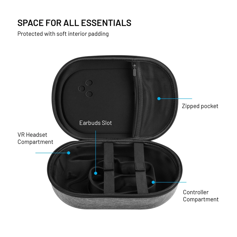 FIXED VR PROTECT Beskyttelsesetui til Meta Quest 3/3S Lysegrå - 8018210