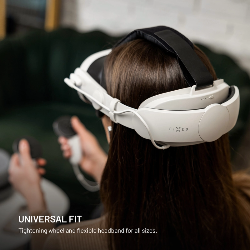 FIXED VR POWER 6.000mAh Hovedstrop med reservekraft til Meta Quest 3/3S Hvid - 8018211