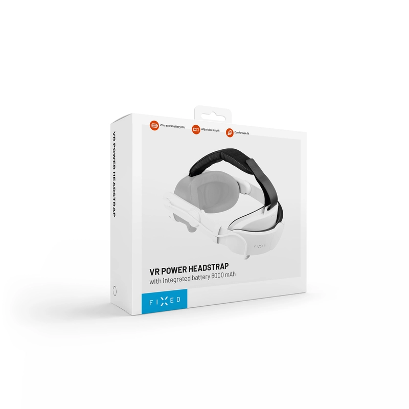 FIXED VR POWER 6.000mAh Hovedstrop med reservekraft til Meta Quest 3/3S Hvid - 8018211