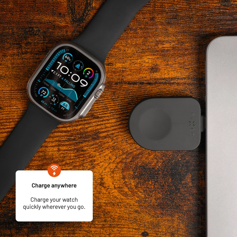 FIXED Trådløs USB-C oplader til Apple Watch Sort - 8018214