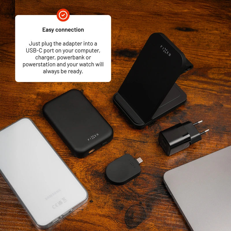 FIXED Trådløs USB-C oplader til Samsung Watch Sort - 8018215