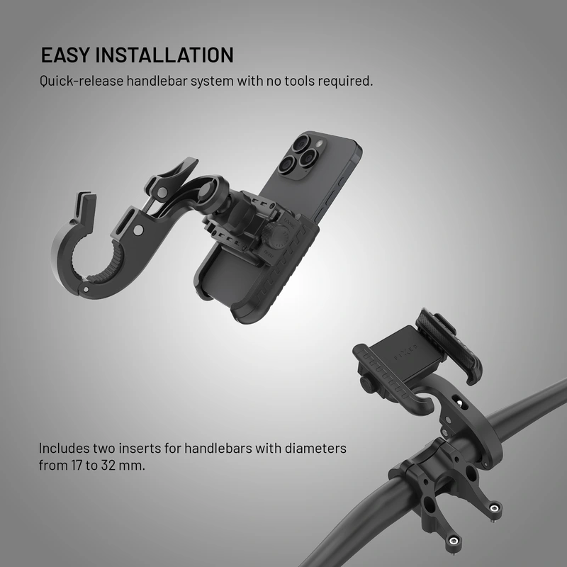 FIXED Bikee Plus Vista Smart Lock Telefonholder til Cykel Sort - 8018226