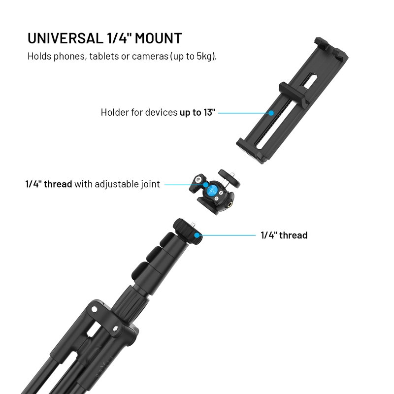 FIXED Creator Tripod-stativ ekstra lang op til 190 cm sort - 8018227