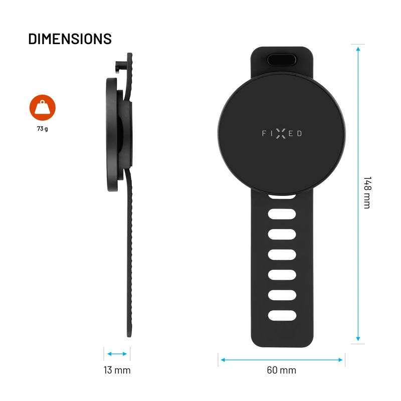 FIXED MagGrip Active Smartphone-holder til styret Sort - 8018301