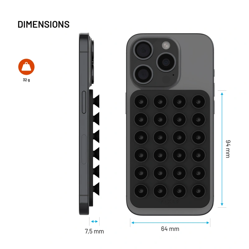 FIXED MAGMATE MagSafe holder med sugekopper Sort - 8018333