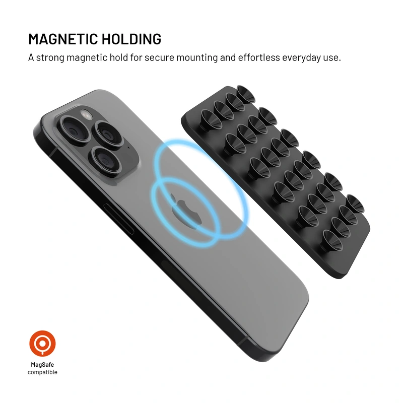 FIXED MAGMATE MagSafe holder med sugekopper Sort - 8018333