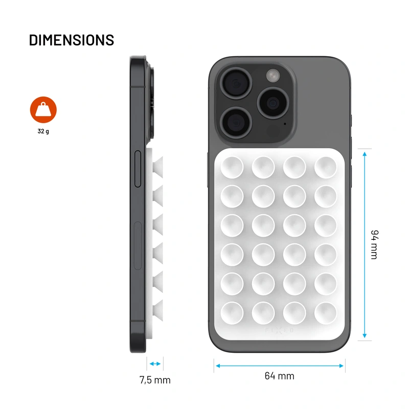 FIXED MAGMATE MagSafe holder med sugekopper Hvid - 8018334