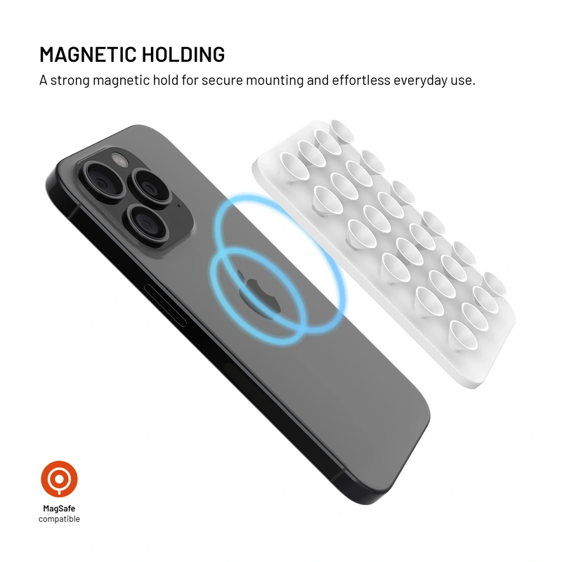 FIXED MAGMATE MagSafe holder med sugekopper Hvid - 8018334