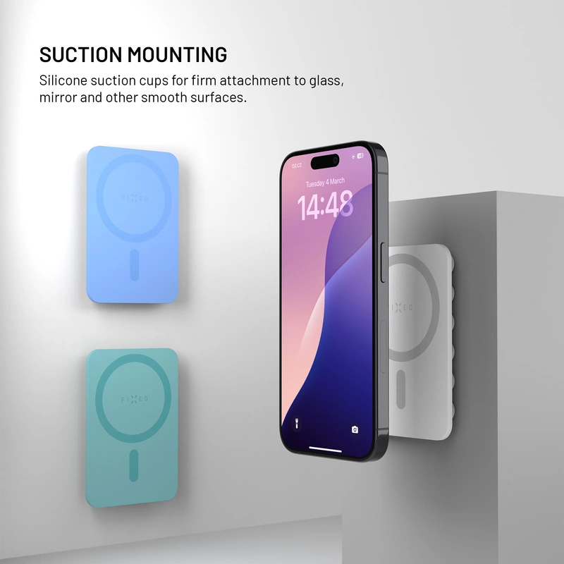 FIXED MAGMATE MagSafe holder med sugekopper Hvid - 8018334