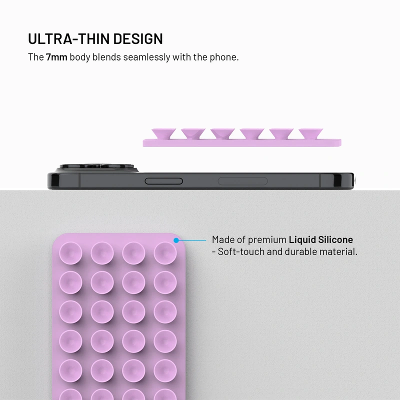 FIXED MAGMATE MagSafe holder med sugekopper Pink - 8018335