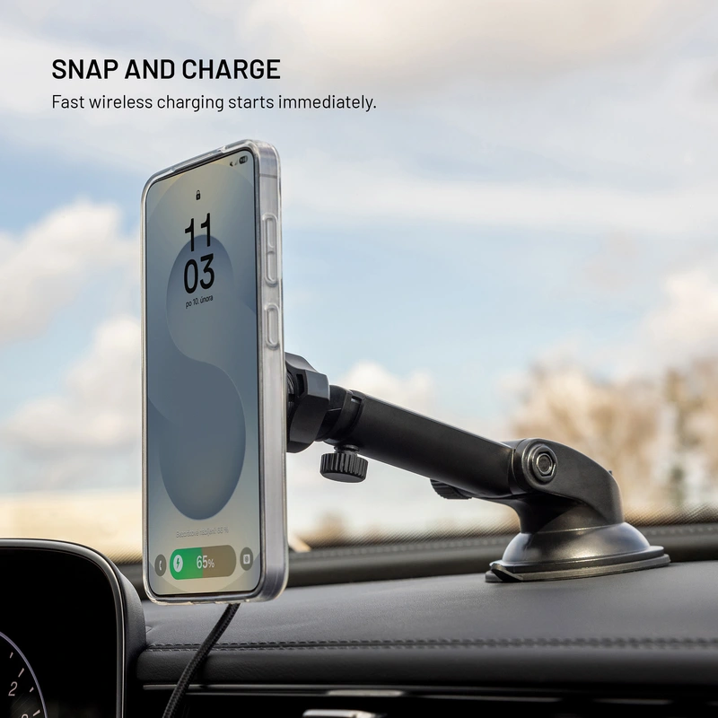 FIXED MagRound2 XL 15W Telefonholder til forrude/instrumentbræt - 8018353