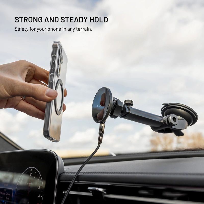 FIXED MagRound2 XL 15W Telefonholder til forrude/instrumentbræt - 8018353