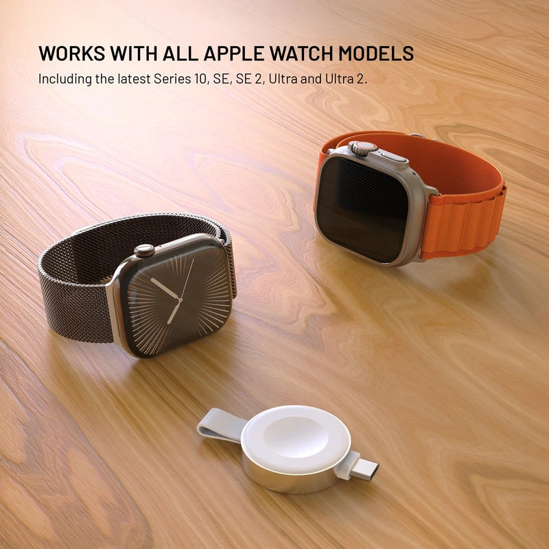 FIXED Trådløs USB-C oplader til Apple Watch Hvid - 8018355