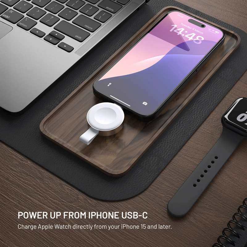 FIXED Trådløs USB-C oplader til Apple Watch Hvid - 8018355