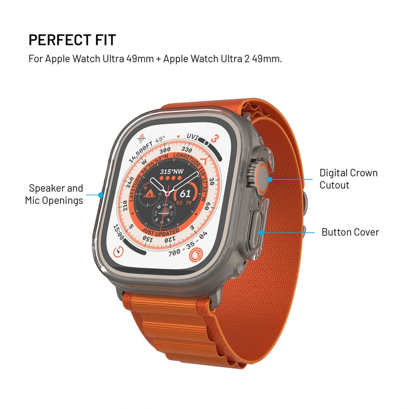 FIXED PURE Beskyttelsesetui og glas til Apple Watch 49mm - 8018366