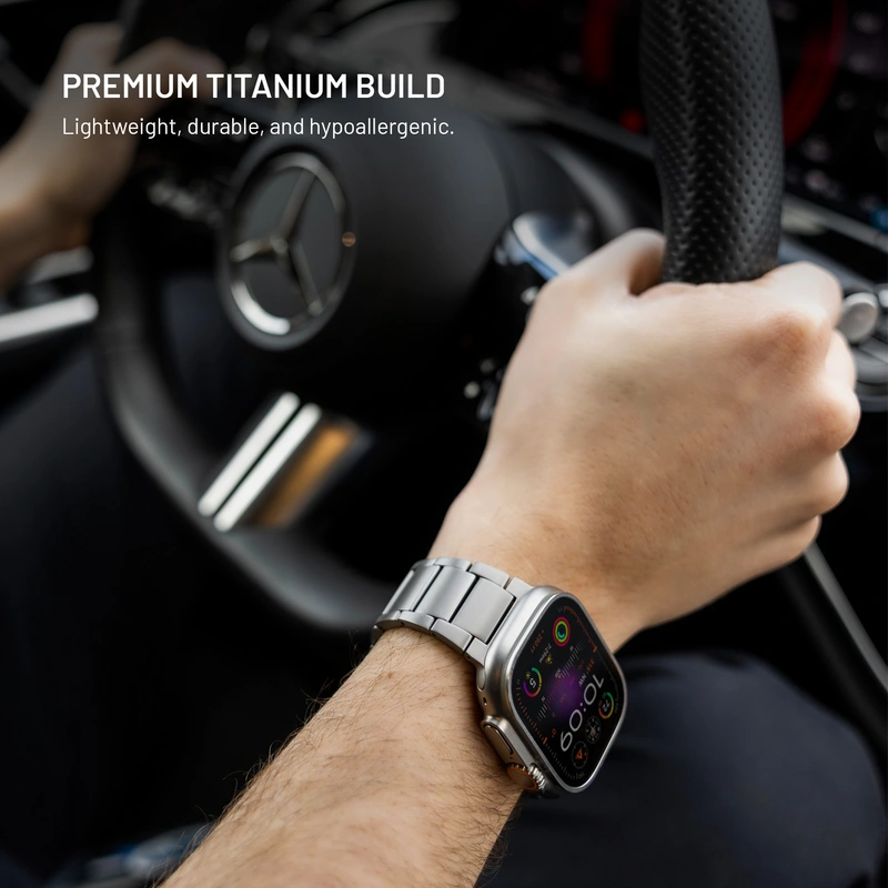 FIXED Titaniumrem til Apple Watch 42/44/45/46/49mm Natural Titanium - 8018385