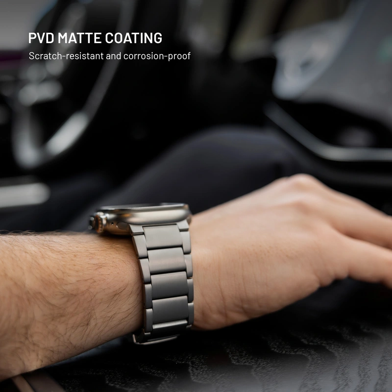 FIXED Titaniumrem til Apple Watch 42/44/45/46/49mm Natural Titanium - 8018385