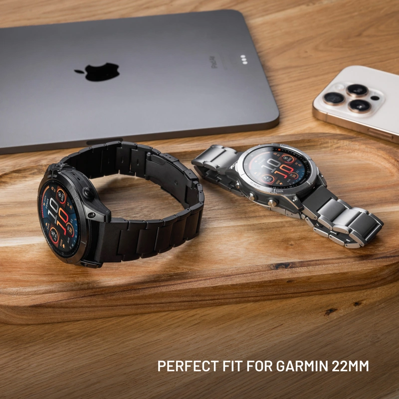 FIXED Titanium-rem til Garmin QuickFit 22mm Natural Titanium - 8018389