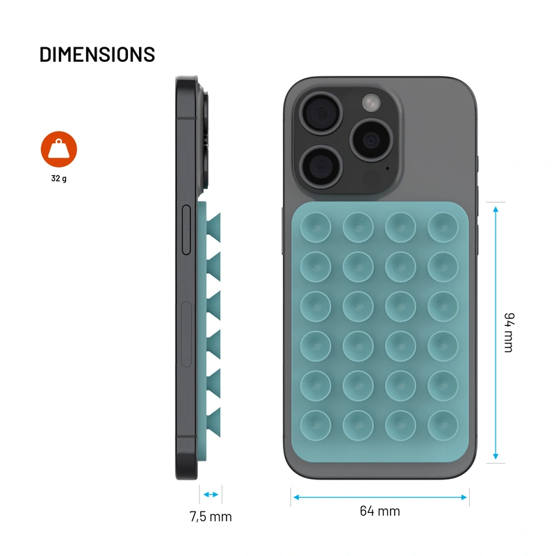 FIXED MAGMATE MagSafe holder med sugekopper Grøn - 8018405