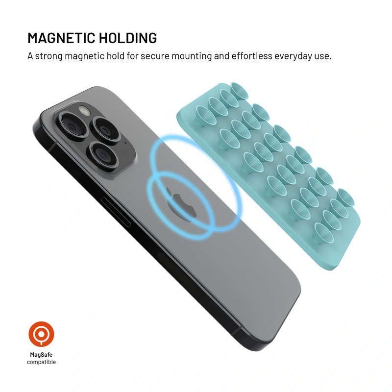FIXED MAGMATE MagSafe holder med sugekopper Grøn - 8018405
