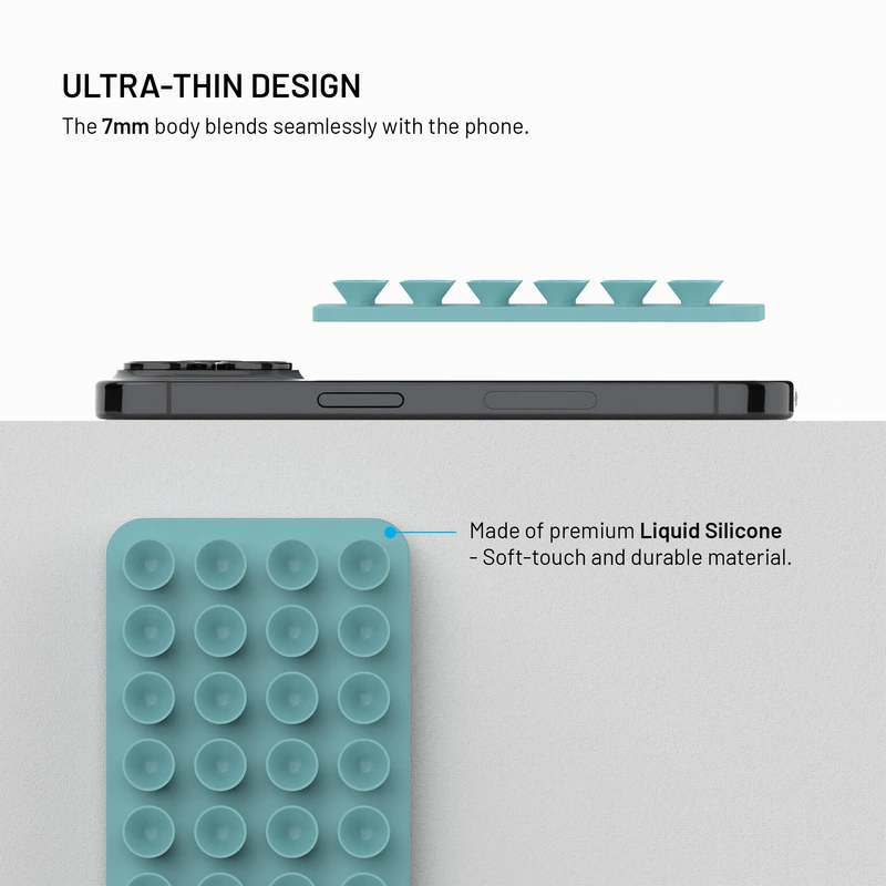 FIXED MAGMATE MagSafe holder med sugekopper Grøn - 8018405