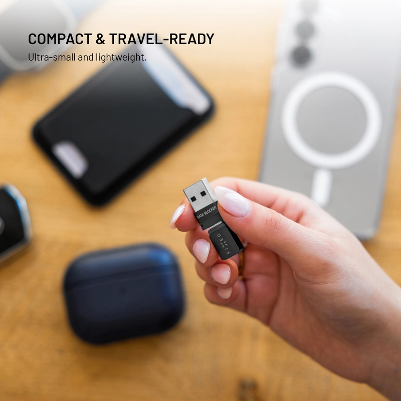 FIXED Data Blocker 2-i-1 USB-A & USB-C 240W for sikker opladning Sort - 8018432