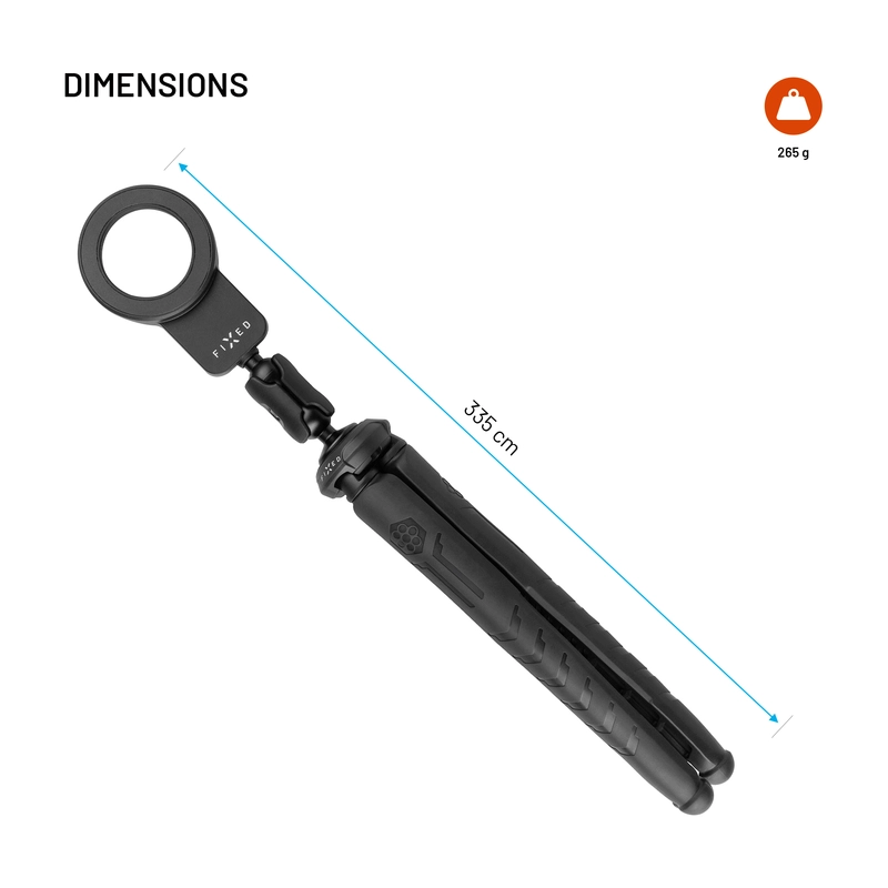 FIXED Creator Fleksibelt stativ med MagSafe til smartphones Sort - 8018546