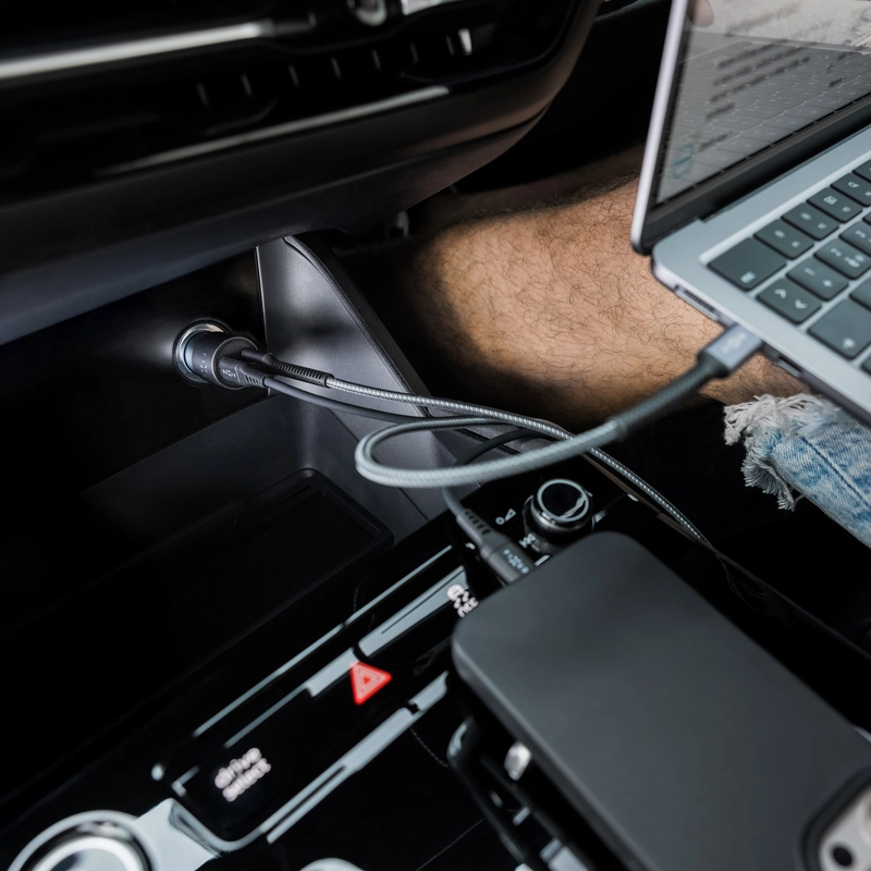 FIXED Superhurtig 65W 2x USB-C-biloplader Sort - 8018550