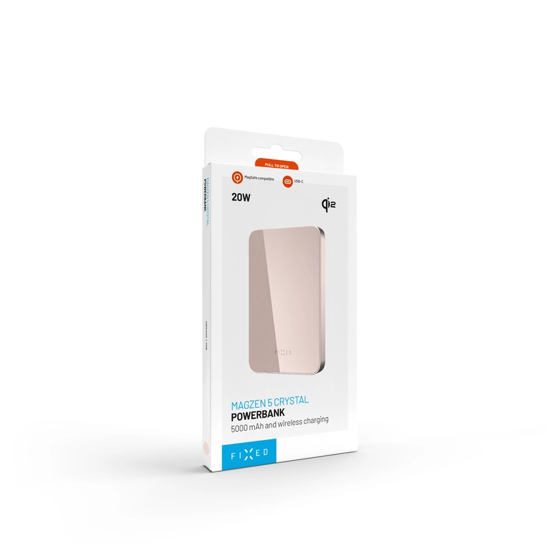 FIXED MagZen 5 Crystal Qi2 standard 5000 mAh Pink - 8018605