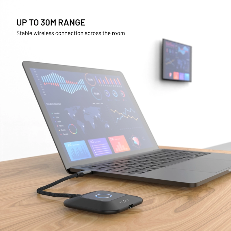 FIXED AirLink trådløs USB-C/HDMI-sender Sort - 8018637