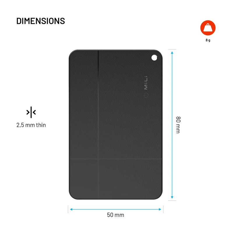 FIXED MiCard-lokaliseringskort til Apple og Android Sort - 8018874