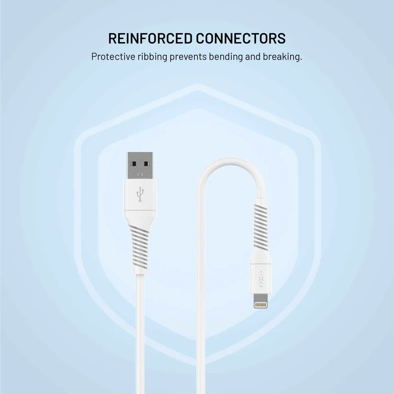 FIXED LIQUID silikone kabel USB-A/Lightning 1.2m Hvid - 8018922