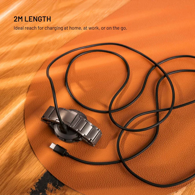 FIXED USB-C Ladekabel til Garmin Smartwatch 2M Sort - 8019086