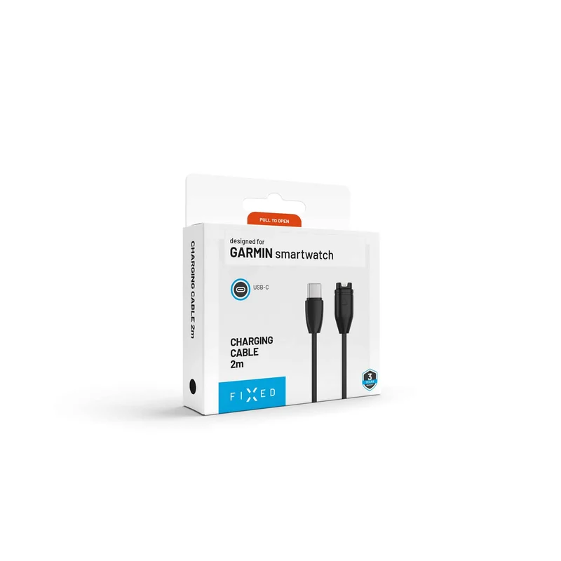 FIXED USB-C Ladekabel til Garmin Smartwatch 2M Sort - 8019086