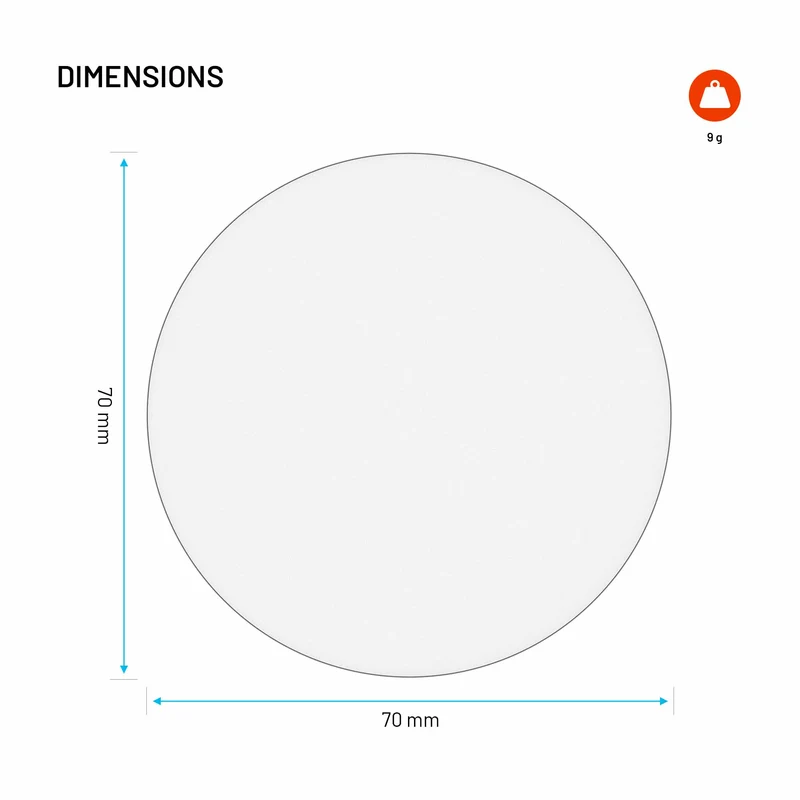 FIXED Disc Tosidet Dashboard Mount Pad Gennemsigtig - 8019209