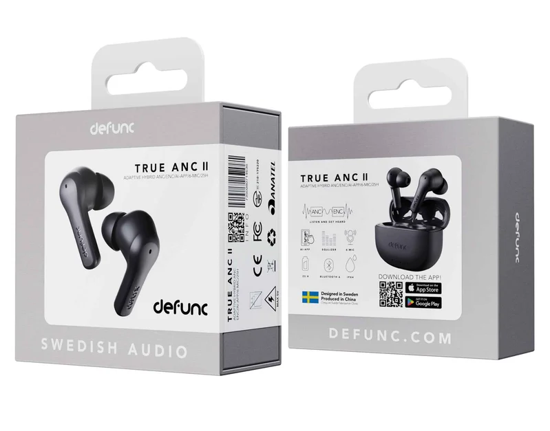 Defunc TRUE ANC II TWS Plugin In-Ear BT Headset Sort - 8071017