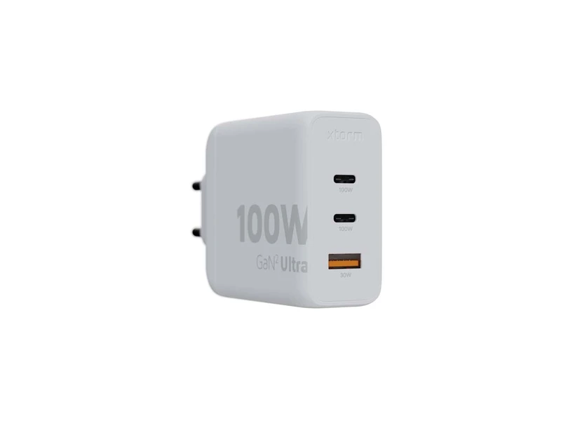 Xtorm 100W GaN2 Ultra Hjemmeoplader 2xUSB-C/USB-A White - 8227736