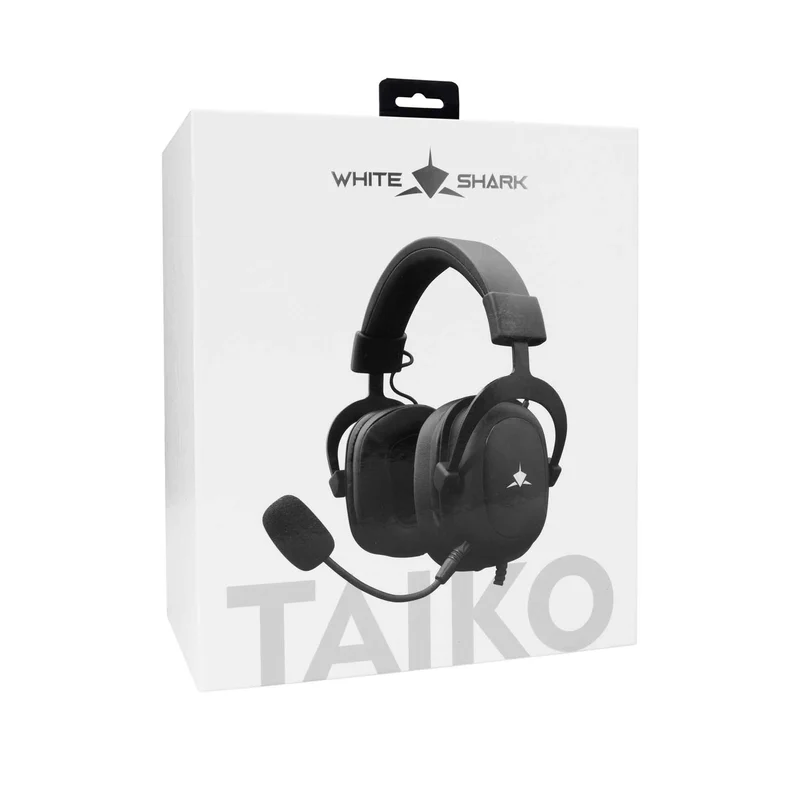 White Shark Premium TAIKO Over-Ear Gaming Headset Sort - 2053980