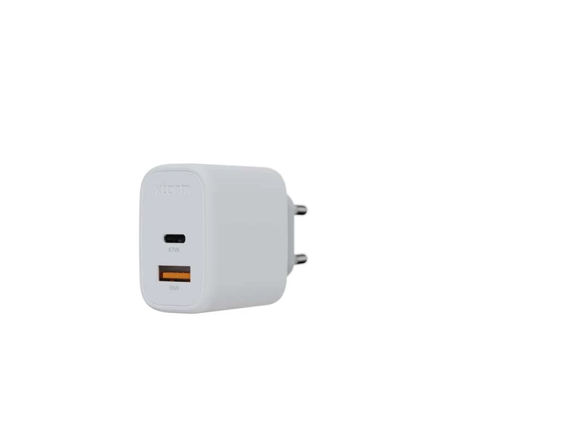 Xtorm 67W GaN2 Ultra Hjemmeoplader USB-C PD/USB-A White - 8227737