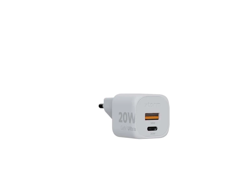Xtorm 20W GaN2 Ultra Hjemmeoplader USB-C PD/USB-A White - 8227739