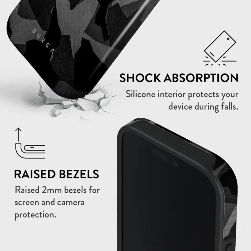 Burga Night Black Camo - Apple iPhone 15 Tough MagSafe Cover - 2838198