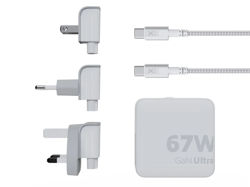 Xtorm 67W GaN-Ultra Rejseoplader/USB-C PD kabel White - 8227740