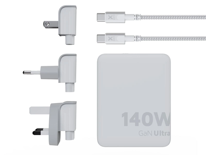 Xtorm 140W GaN-Ultra Rejseoplader/USB-C PD kabel White - 8227741