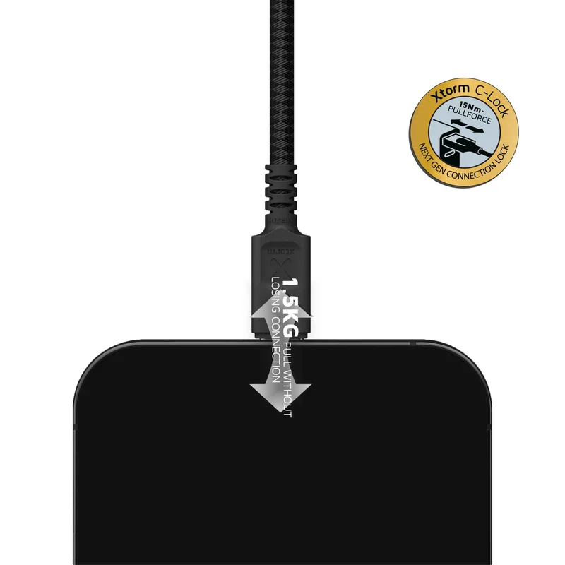 Xtorm Next Gen USB-A / USB-C kabel 3m Sort - 8227886