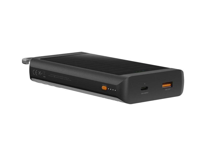 Xtorm Solcell Power Bank USB-C 10.000mAh/15W med lommelygte Sort - 8227928